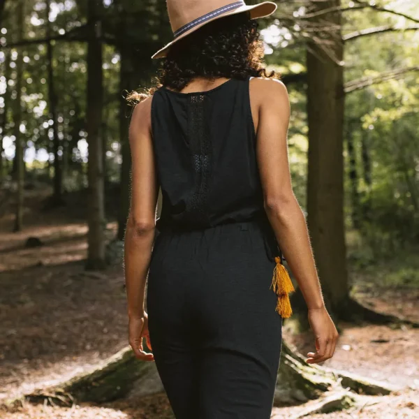 Store Passenger Eva Recycled Cotton Jumpsuit Black