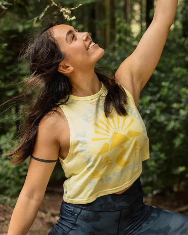 Best Passenger Exhale Active Recycled Tank Top Hazy Yellow
