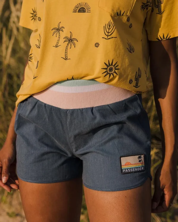 Discount Passenger Explore Recycled All Purpose Shorts Dark Denim