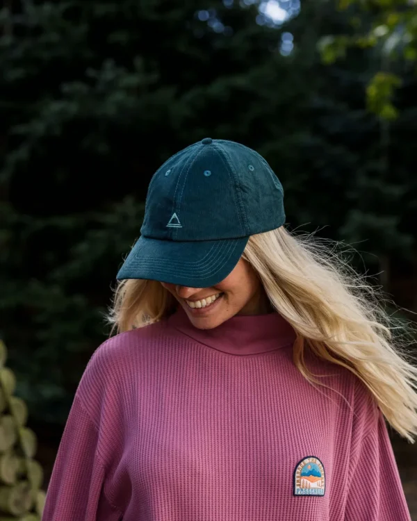 Clearance Floris van Bommel Fade Recycled Cord 6 Panel Cap Deep Ocean