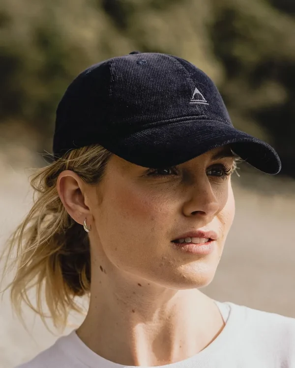Discount Floris van Bommel Fade Recycled Cord 6 Panel Cap Deep Navy