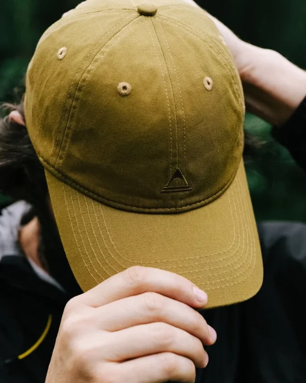 Store Passenger Fade Recycled Cotton Low Profile 6 Panel Cap Mustard Gold