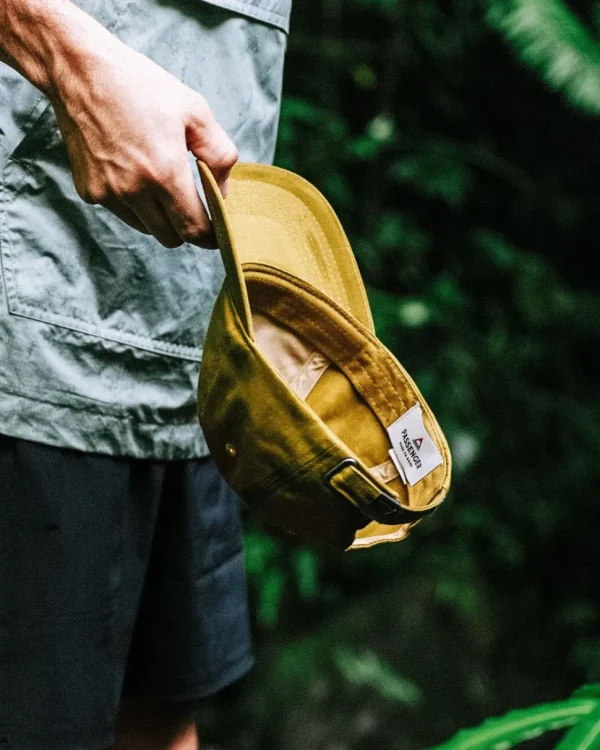 Store Passenger Fade Recycled Cotton Low Profile 6 Panel Cap Mustard Gold