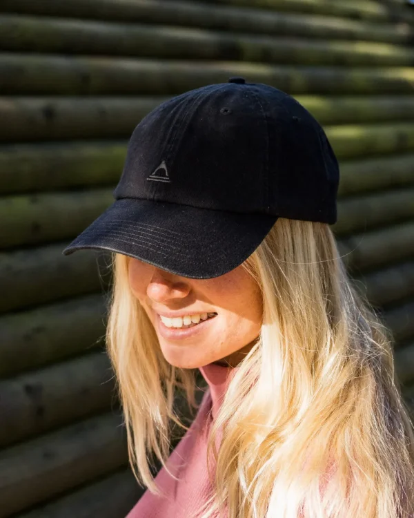 Cheap Floris van Bommel Fade Recycled Cotton Low Profile 6 Panel Cap Faded Black