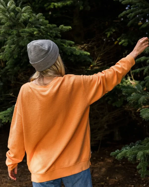 Shop Passenger Fauna Organic Cotton Textured Sweatshirt Apricot