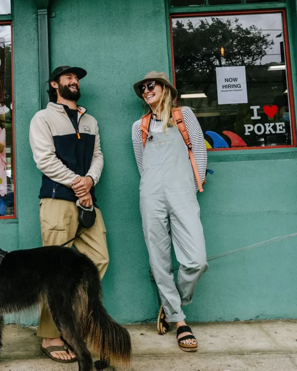 Online Passenger Faye Organic Cotton Dungarees Pistachio