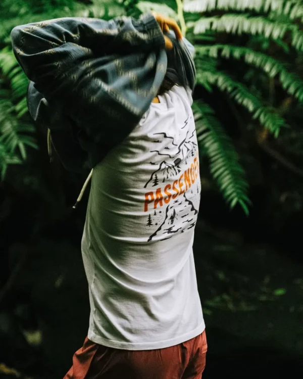 Sale Passenger Fjord Recycled Cotton T-Shirt White