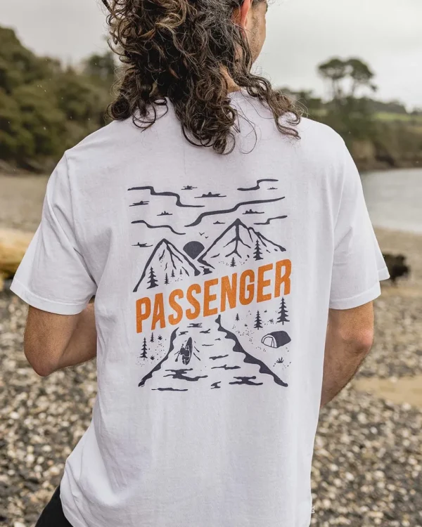 Sale Passenger Fjord Recycled Cotton T-Shirt White