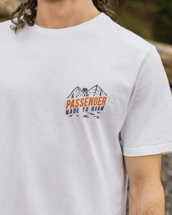Sale Passenger Fjord Recycled Cotton T-Shirt White