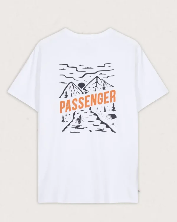 Sale Passenger Fjord Recycled Cotton T-Shirt White