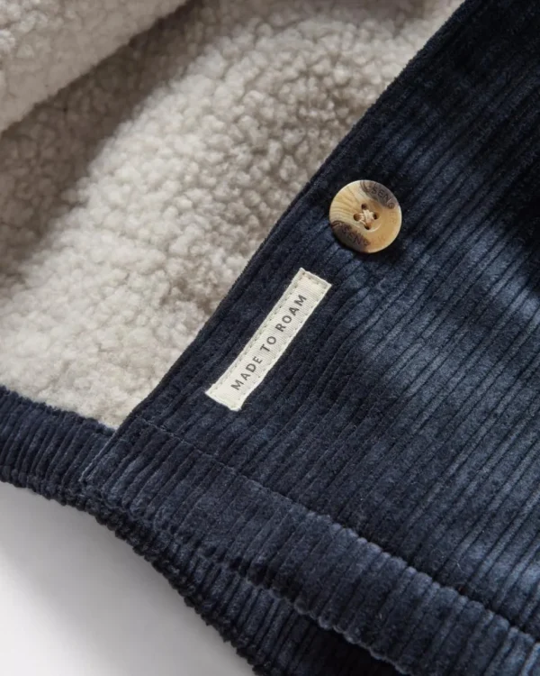 Clearance Passenger Flint Recycled Cord Overshirt Deep Navy