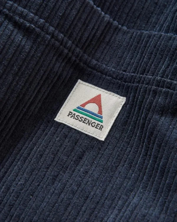Clearance Passenger Flint Recycled Cord Overshirt Deep Navy