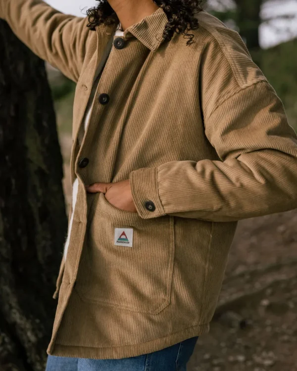 Store Passenger Flint Recycled Corduroy Overshirt Biscuit