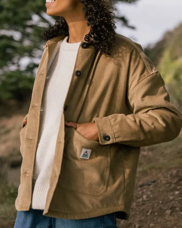 Store Passenger Flint Recycled Corduroy Overshirt Biscuit