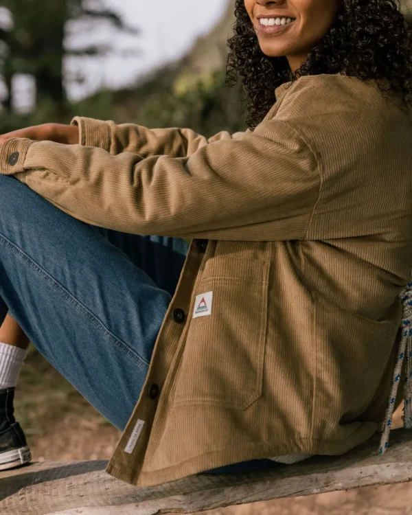 Store Passenger Flint Recycled Corduroy Overshirt Biscuit