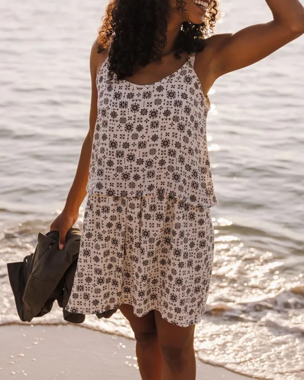 New Passenger Floaty Layered Dress Simple Tile Ivory