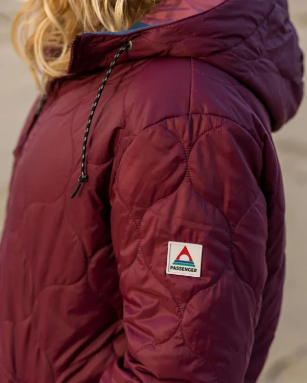 New Passenger Flora 2.0 Long Recycled Insulated Parka Wine