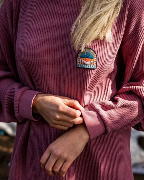 New Passenger Flourish Roll Neck Top Crushed Berry