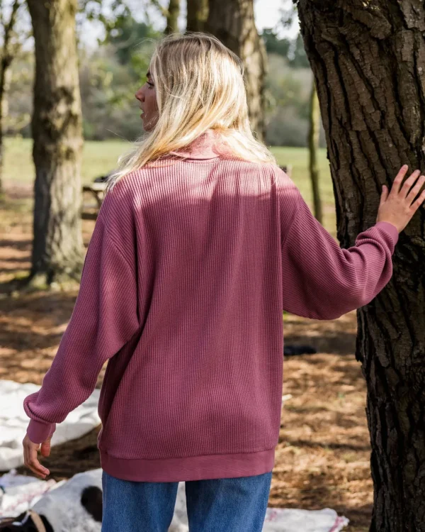 New Passenger Flourish Roll Neck Top Crushed Berry