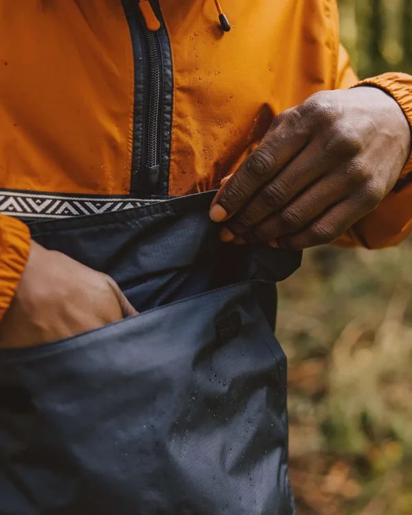 New Passenger Flow 1/2 Zip Recycled Water Resistant Jacket Glazed Ginger/Deep Navy