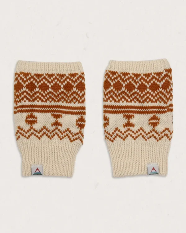 Flash Sale Passenger Flurry Recycled Fleece Lined Fingerless Mittens Glazed Ginger