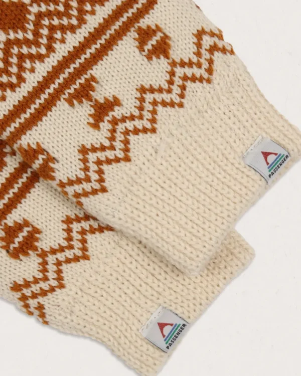 Flash Sale Passenger Flurry Recycled Fleece Lined Fingerless Mittens Glazed Ginger