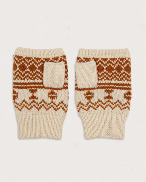 Flash Sale Passenger Flurry Recycled Fleece Lined Fingerless Mittens Glazed Ginger