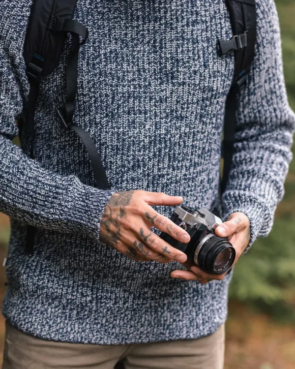 Sale Passenger Fog Recycled Knitted Jumper Grey Marl