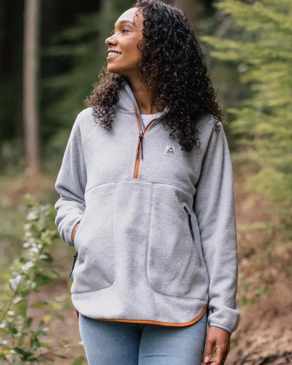Outlet Passenger Folksy Recycled Polar Fleece Grey Marl