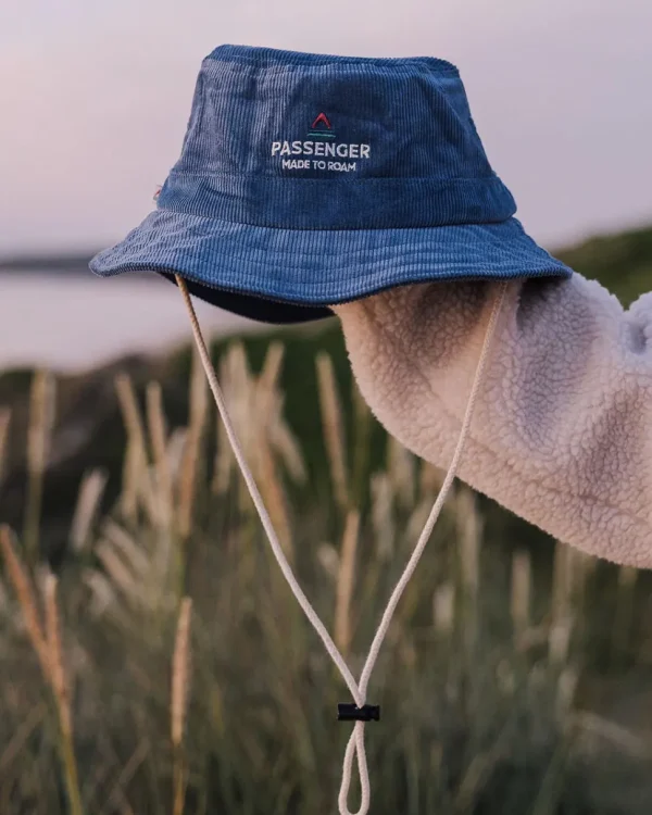 Shop Floris van Bommel Forest Recycled Bucket Hat Ash Blue