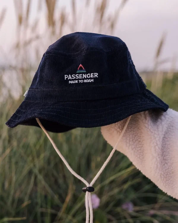 Cheap Passenger Forest Recycled Cord Bucket Hat Deep Navy