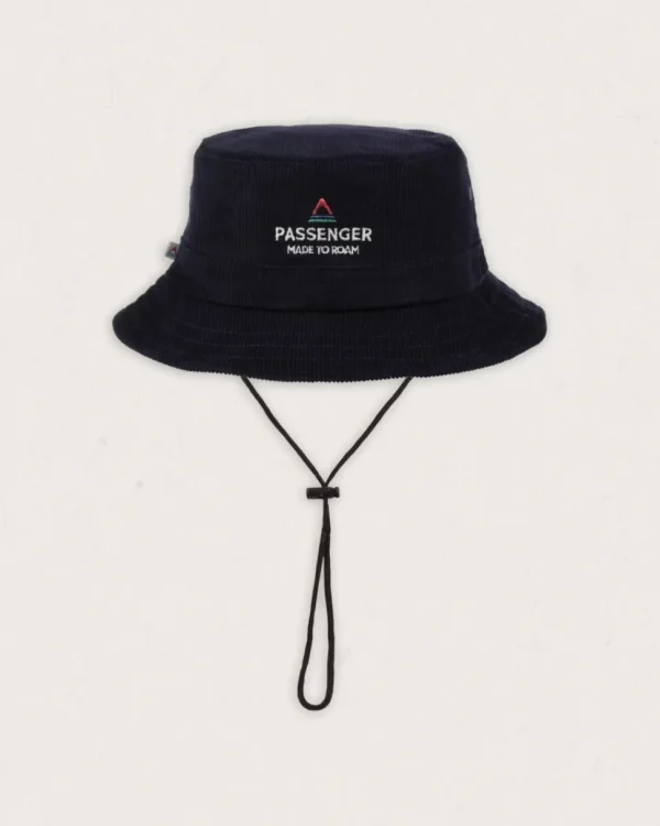 Cheap Passenger Forest Recycled Cord Bucket Hat Deep Navy