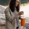 Outlet Passenger Forrest Organic Cotton Oversized Twill Overshirt Biscuit