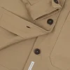 Outlet Passenger Forrest Organic Cotton Oversized Twill Overshirt Biscuit