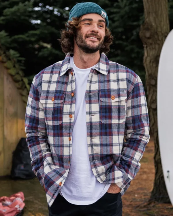 Store Passenger Freestyle Sherpa-Lined Overshirt Vintage White