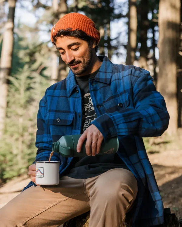 Flash Sale Passenger Freestyle Sherpa-Lined Overshirt True Blue