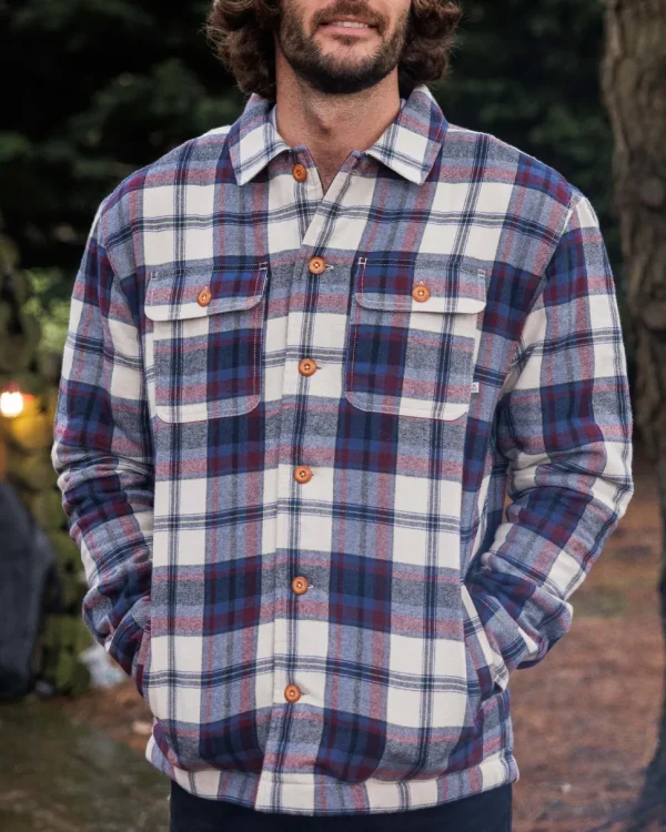 Store Passenger Freestyle Sherpa-Lined Overshirt Vintage White