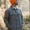 Store Passenger Freestyle Sherpa-Lined Overshirt Grey Marl