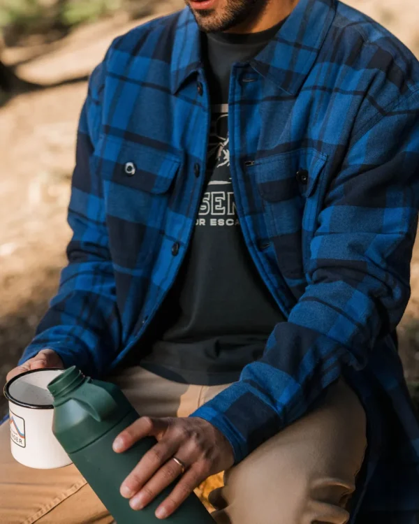 Flash Sale Passenger Freestyle Sherpa-Lined Overshirt True Blue