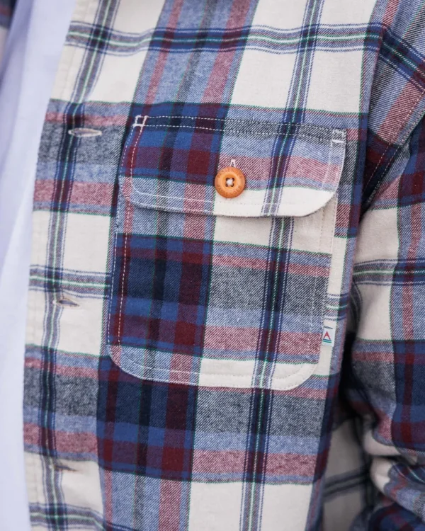 Store Passenger Freestyle Sherpa-Lined Overshirt Vintage White