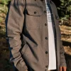 Store Passenger Freestyle Sherpa-Lined Overshirt Grey Marl