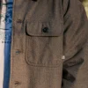 Store Passenger Freestyle Sherpa-Lined Overshirt Grey Marl