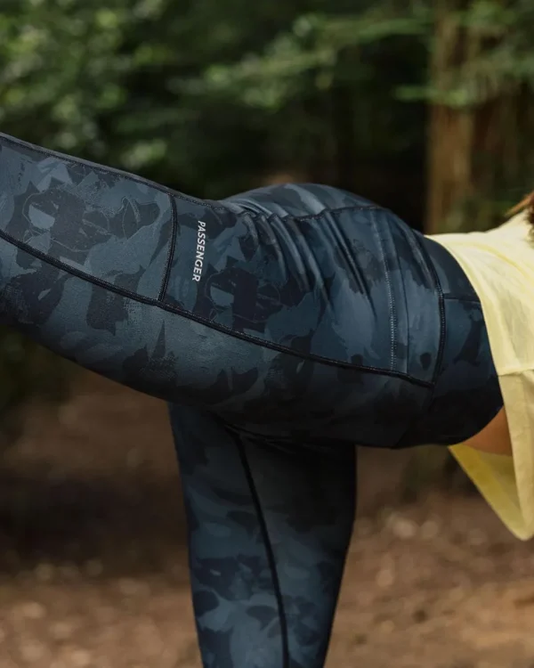 Shop Passenger Fresh Air 2.0 Recycled Leggings Black Abstract