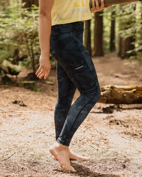 Shop Passenger Fresh Air 2.0 Recycled Leggings Black Abstract