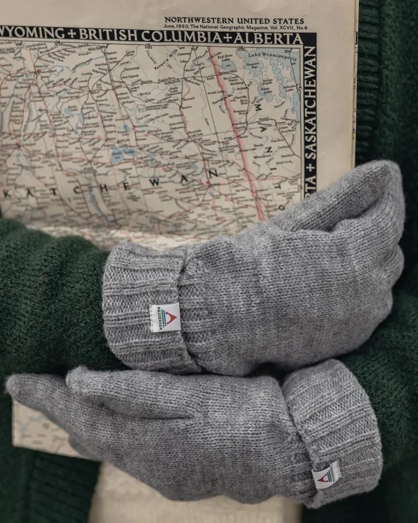 Cheap Passenger Gale Recycled Acrylic Knitted Gloves Flecked Grey Marl