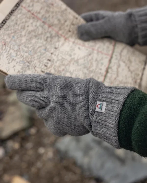 Cheap Passenger Gale Recycled Acrylic Knitted Gloves Flecked Grey Marl