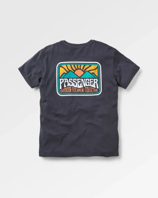 Hot Passenger Golden Hour Recycled Cotton Oversized T-Shirt Black