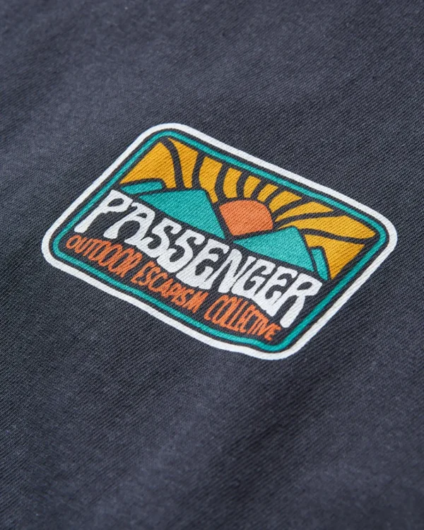 Hot Passenger Golden Hour Recycled Cotton Oversized T-Shirt Black