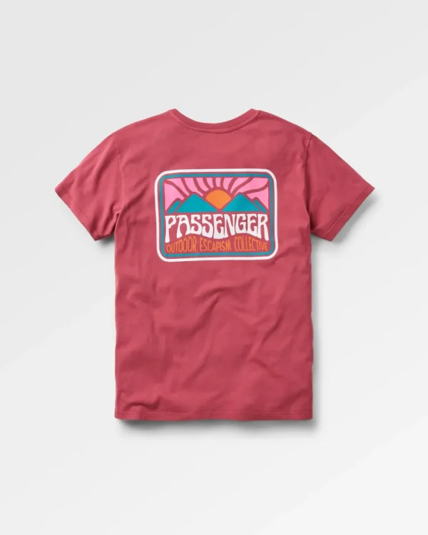 Shop Passenger Golden Hour Recycled Cotton Oversized T-Shirt Earth Red