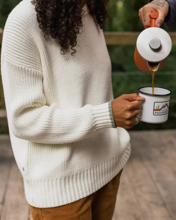 Flash Sale Passenger Gondwana Classic Knitted Jumper Off White